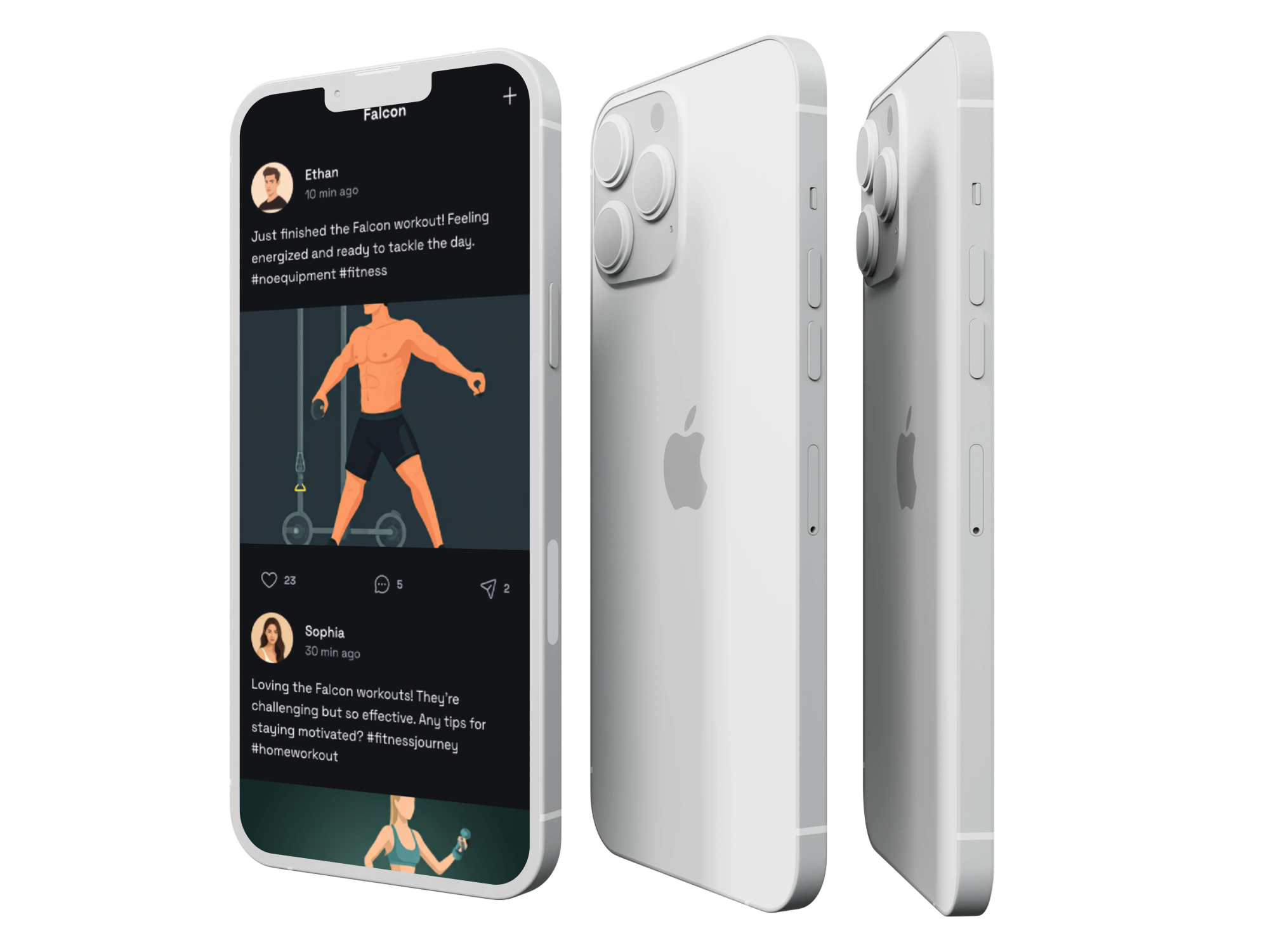 Falcon Gym App Screens